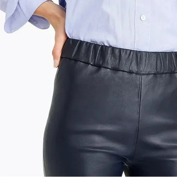 JCrew genuine leather pants EUC taupe small 2 - Picture 11 of 13